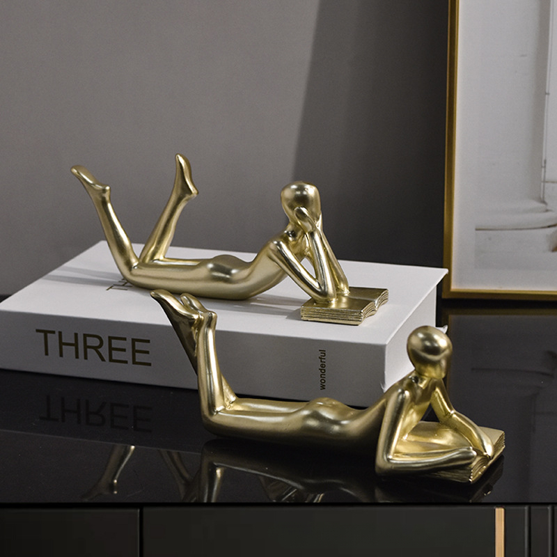 LOVIVER Mô Hình Tượng Người Suy Nghĩ Bằng Nhựa Resin Trang Trí Bàn Cà Phê / Bàn Cà Phê