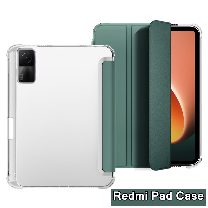 Bao Da Máy Tính Bảng Trong Suốt Hít Nam Châm Có Ngăn Đựng Bút Cho RedMi Pad 10.61 RedMi Pad 10.6 2022 Lưng