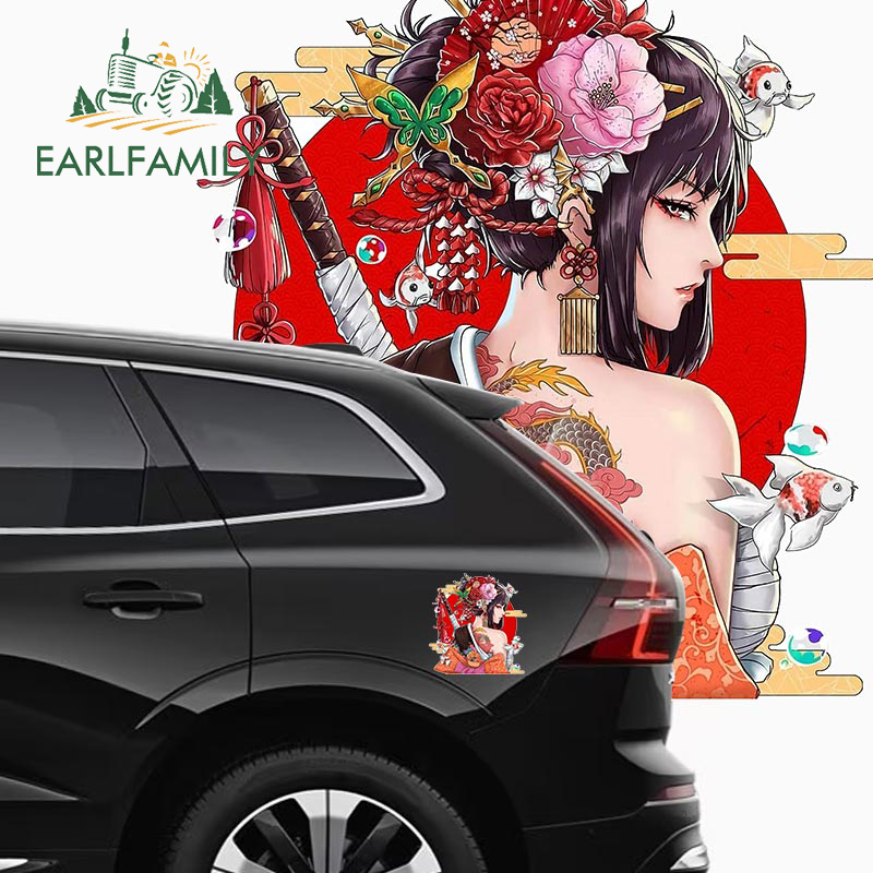 Sticker Dán Trang Trí Xe Hơi Chống Thấm Nước Hình samurai 13Cmx12.6Cm