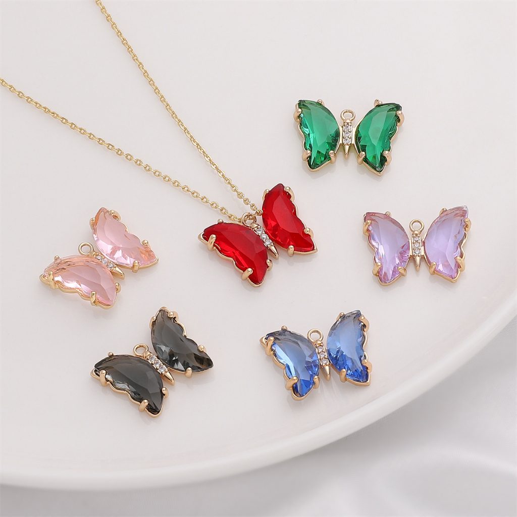 1 Mặt Dây Chuyền Vàng 14K Hình Bướm