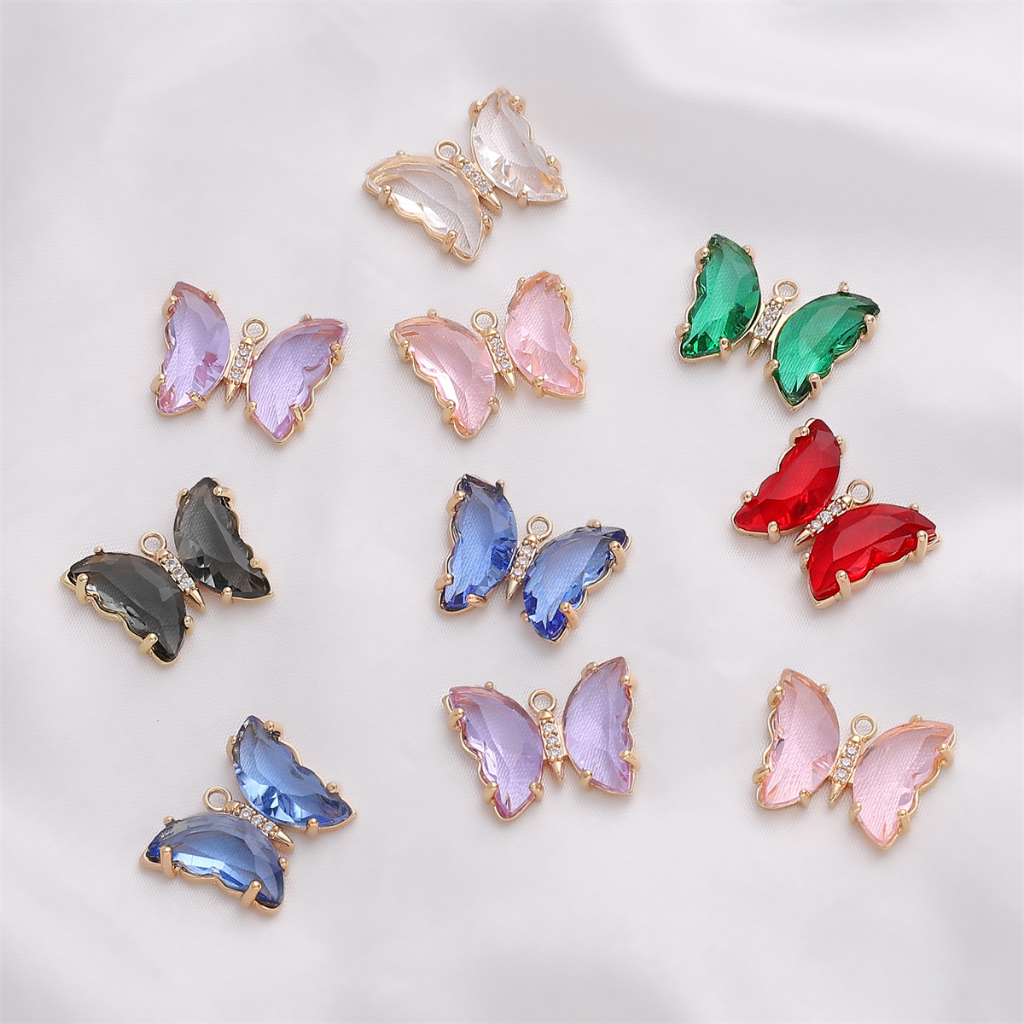1 Mặt Dây Chuyền Vàng 14K Hình Bướm
