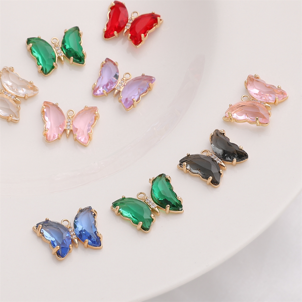 1 Mặt Dây Chuyền Vàng 14K Hình Bướm