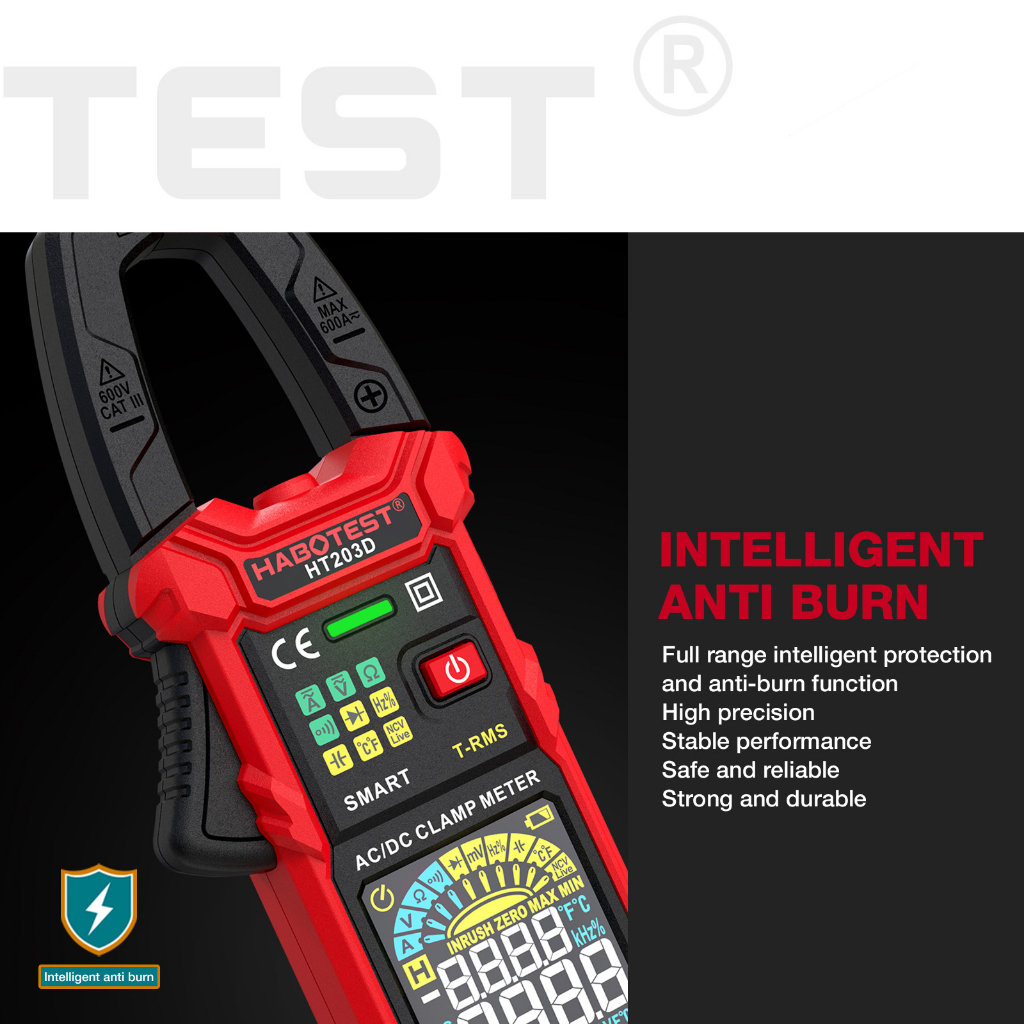 Habotest Kẹp Đo Điện Áp ht203d ac / dc 600a ac / dc 600v ac / dc Chuyên Dụng