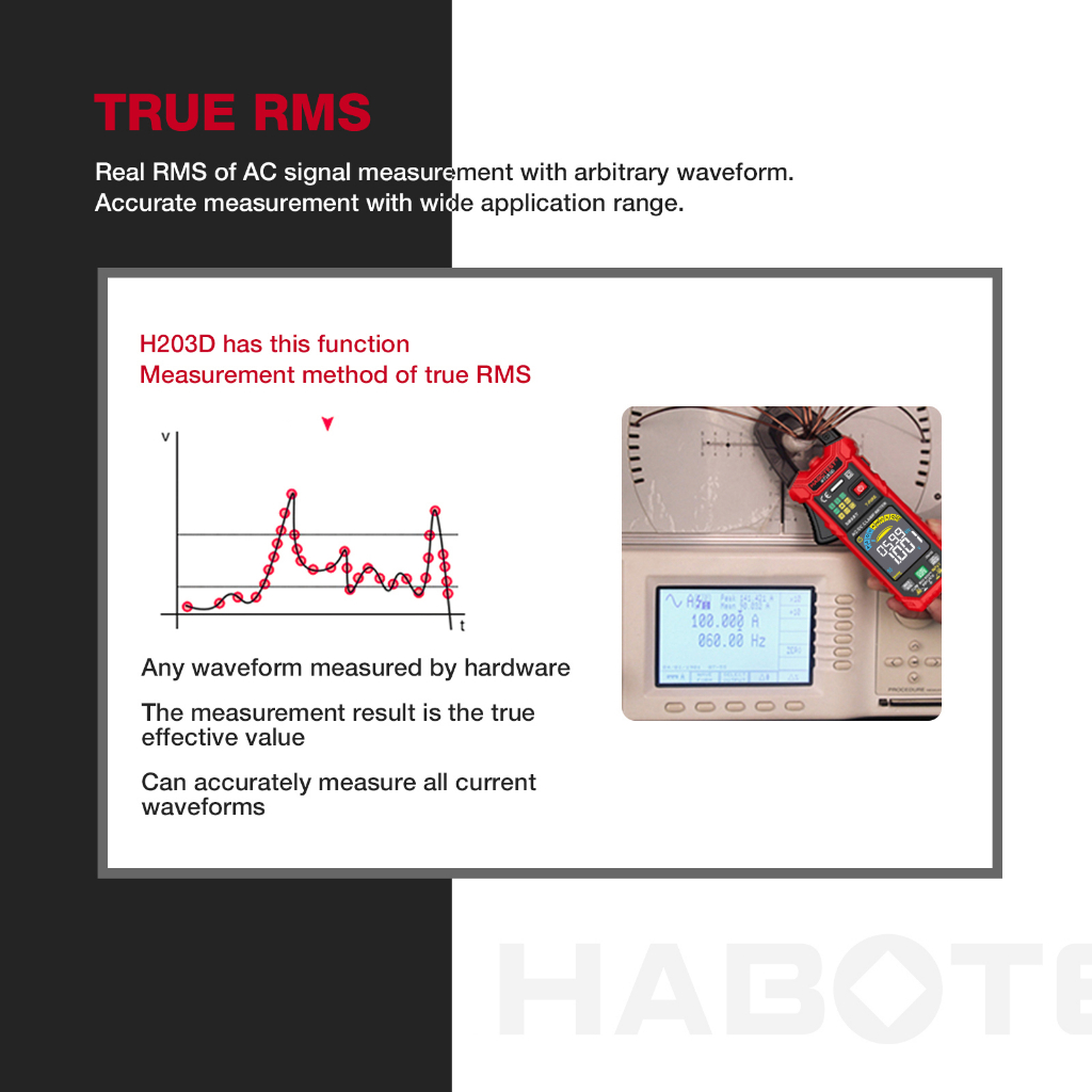 Habotest Kẹp Đo Điện Áp ht203d ac / dc 600a ac / dc 600v ac / dc Chuyên Dụng