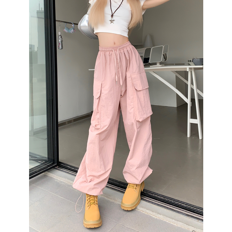 Quần Dài Ống Rộng Phong Cách Đường Phố Mỹ Cá Tính Cho Nữ