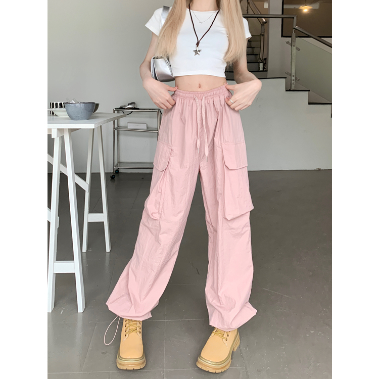 Quần Dài Ống Rộng Phong Cách Đường Phố Mỹ Cá Tính Cho Nữ