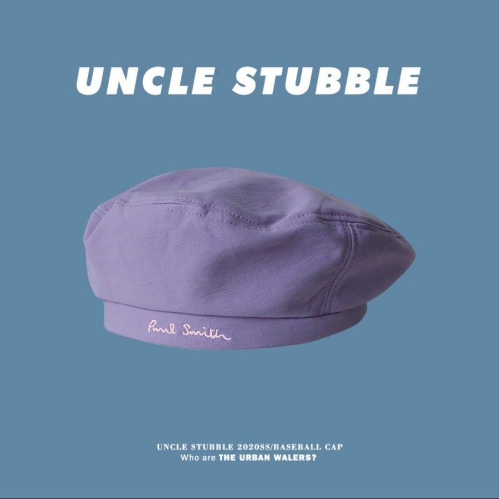 Mũ Nồi Màu Trơn Thêu Chữ Phong Cách retro Dễ Phối Đồ Thời Trang Cho Nữ