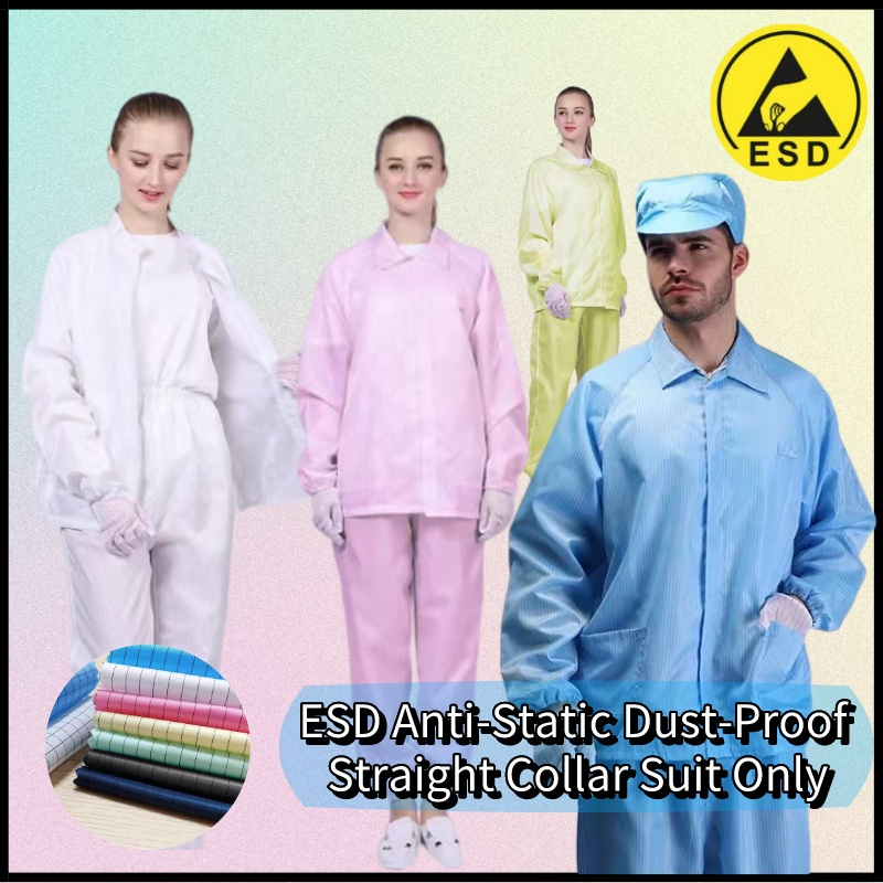Esd Bộ Đồng Phục Công Nghiệp Chống Tĩnh Điện Chống Bụi Chống Tĩnh Điện Cho Phòng Làm Sạch / Thức Ăn Công