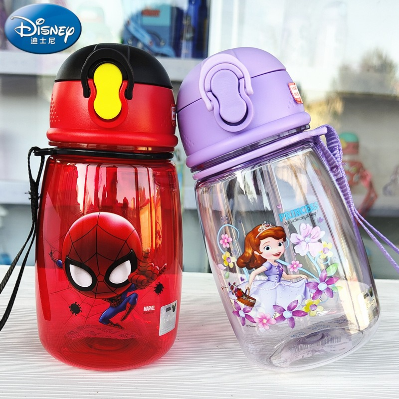 Bình nước Disney Spiderman/Captain America/Princess người nhện cho bé loại cao cấp