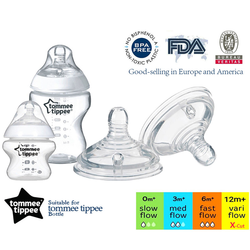 TOMMEE TIPPEE Núm Vú Giả Rộng 6CM Chống Tràn Cho Bình Sữa Em Bé