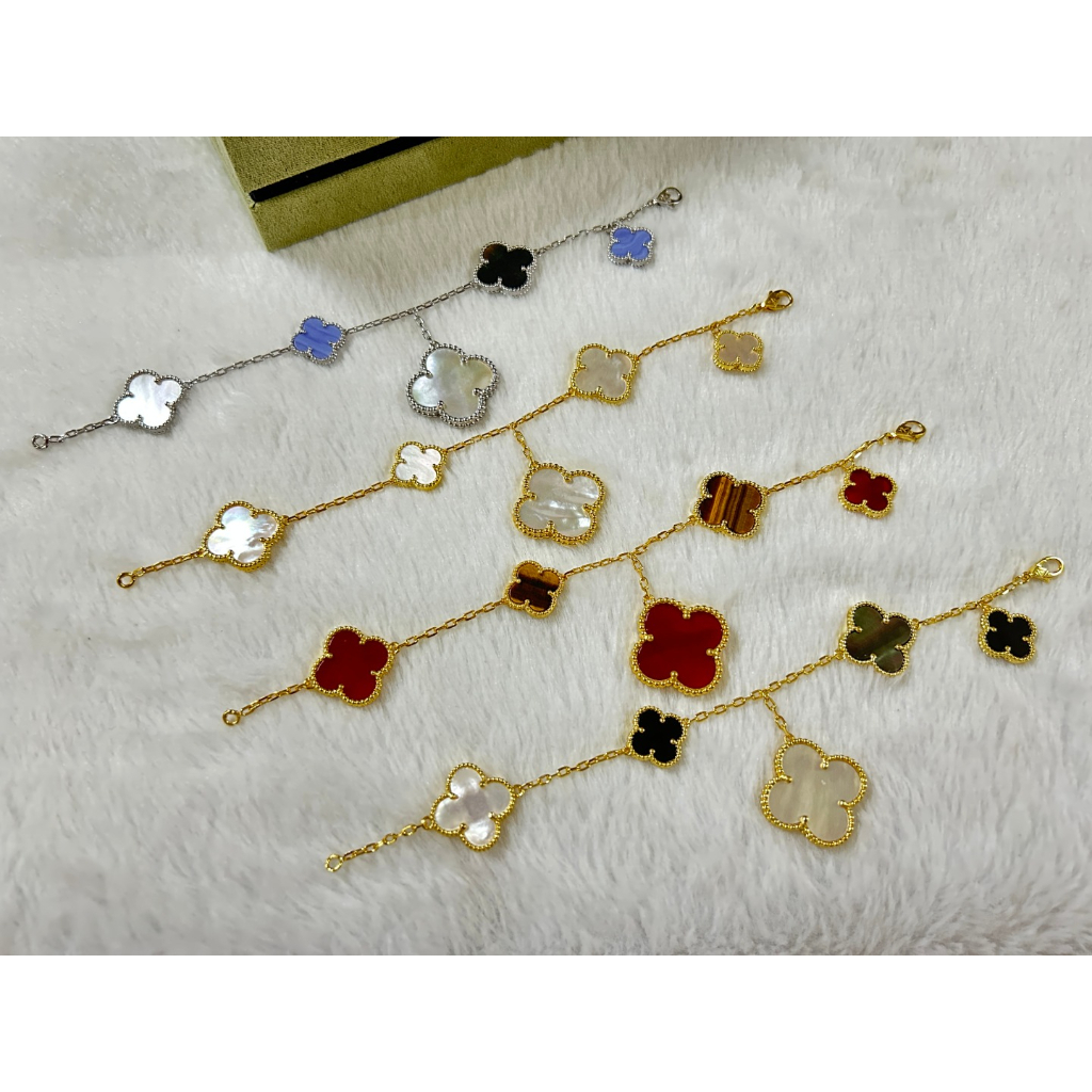 Vòng Tay Hình Cỏ Bốn Lá Thời Trang Cho Nữ Mã 925