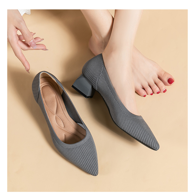 Giày Cao Gót Mũi Nhọn Phong Cách Mới Cho Nữ Size Lớn 1508, 36~40