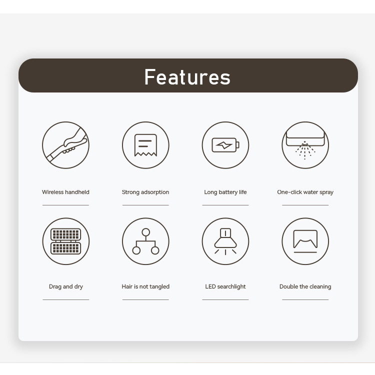 Cây lau nhà TAIDU phun nước cầm tay đa năng sử dụng điện thông minh cho gia đình