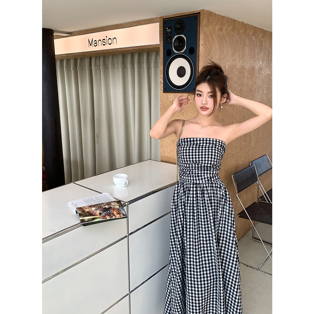 Chic váy nữ Đầm Body Cho thời váy trang hàng cao cấp tính cách 2023NEW MAY1101