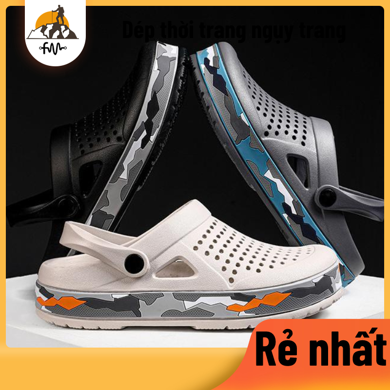 Dép thời trang thông thường tương phản ngụy trang / Giày đi biển