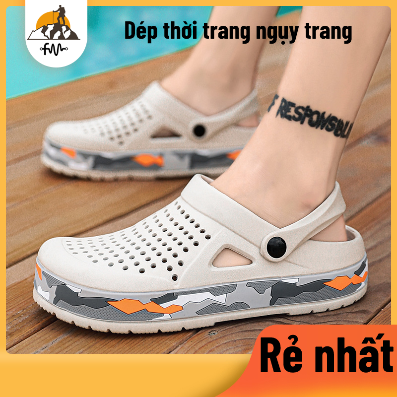 Dép thời trang thông thường tương phản ngụy trang / Giày đi biển