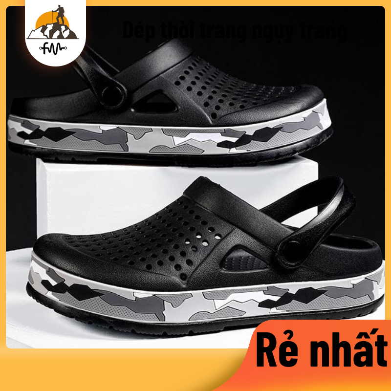 Dép thời trang thông thường tương phản ngụy trang / Giày đi biển