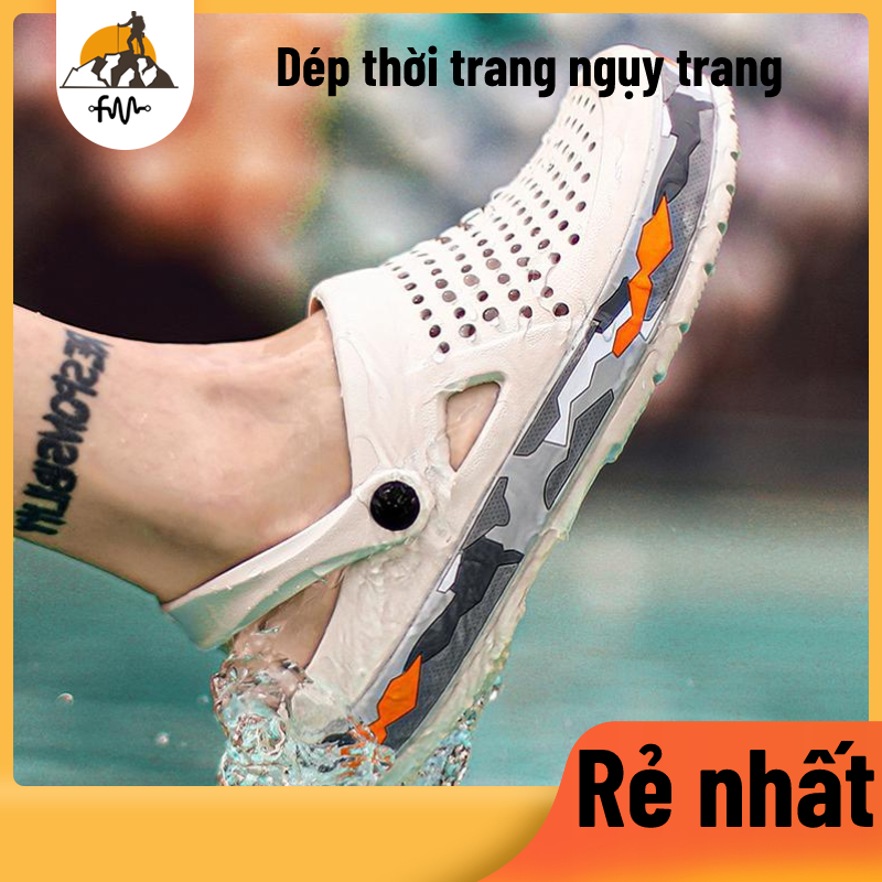 Dép thời trang thông thường tương phản ngụy trang / Giày đi biển