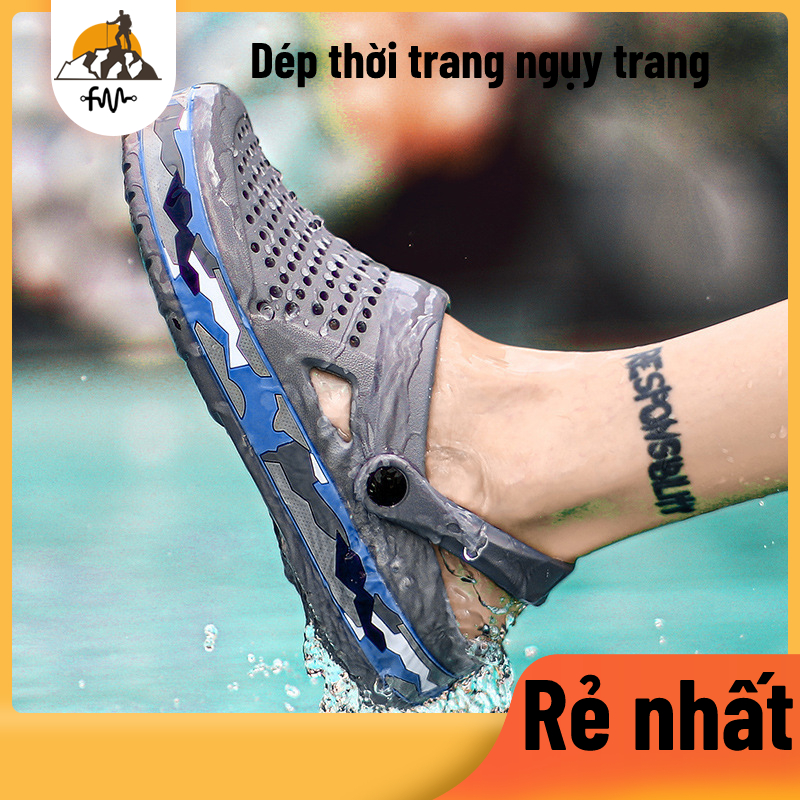 Dép thời trang thông thường tương phản ngụy trang / Giày đi biển