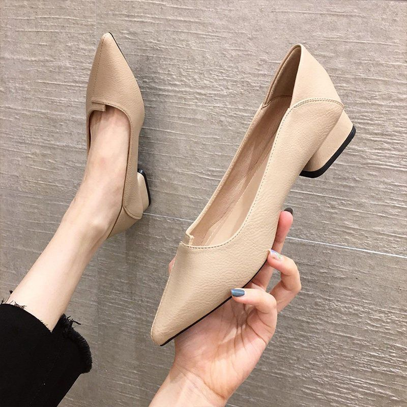 YAOLI  Giày cao gót  3cm mũi nhọn đế mềm mại thời trang công sở thanh lịch mang thoải mái dành cho nữ