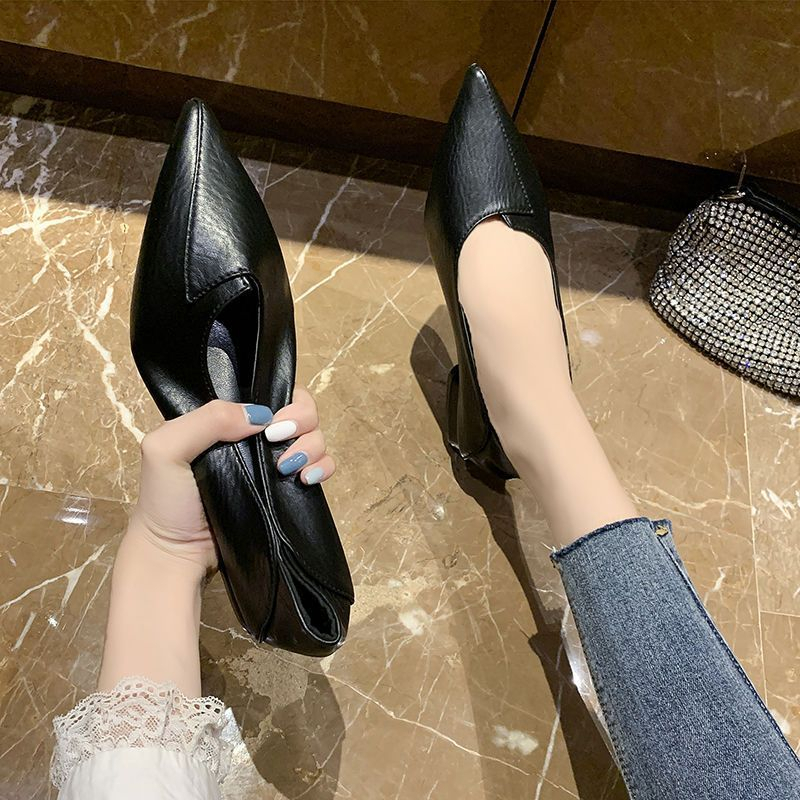 YAOLI  Giày cao gót  3cm mũi nhọn đế mềm mại thời trang công sở thanh lịch mang thoải mái dành cho nữ