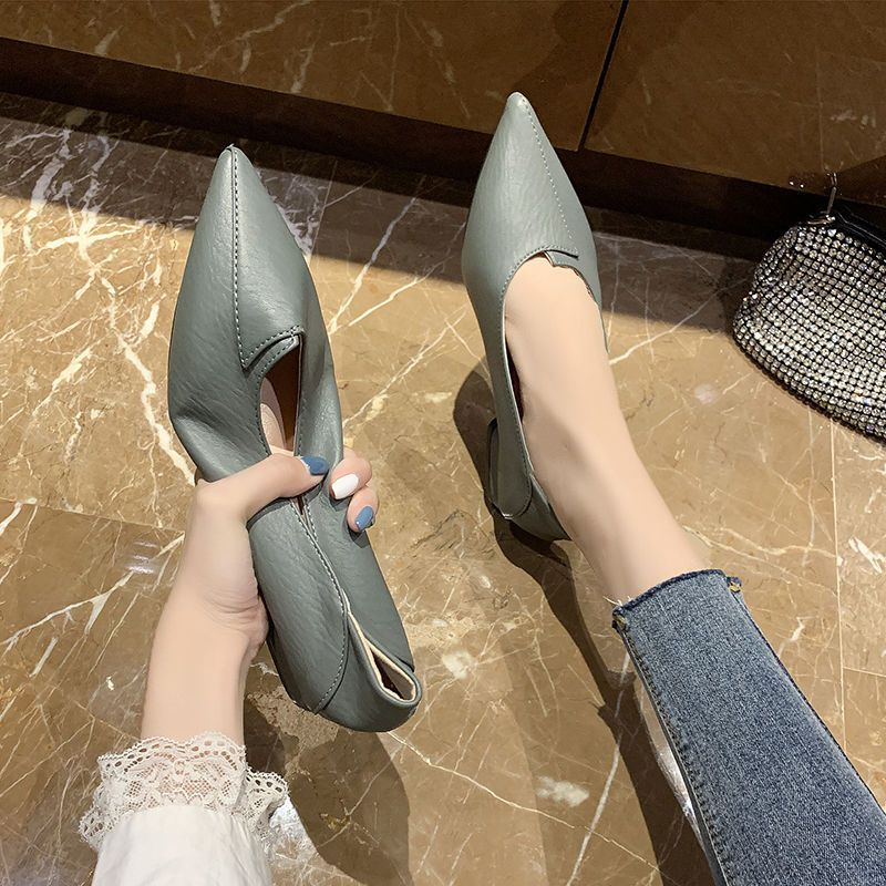 YAOLI  Giày cao gót  3cm mũi nhọn đế mềm mại thời trang công sở thanh lịch mang thoải mái dành cho nữ