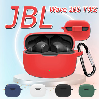  Vỏ Bảo Vệ Hộp Sạc Tai nghe không dây JBL Wave 200 TWS Bằng Silicone Chống Rơi Kèm Móc Khóa 