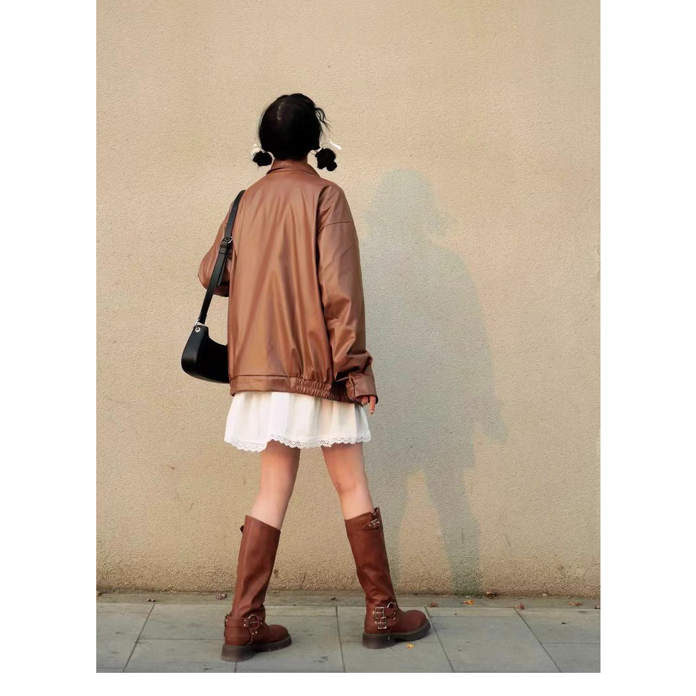 Giày Boots Cao Bồi Mũi Vuông Đế Dày Phong Cách Thời Trang Anh Quốc