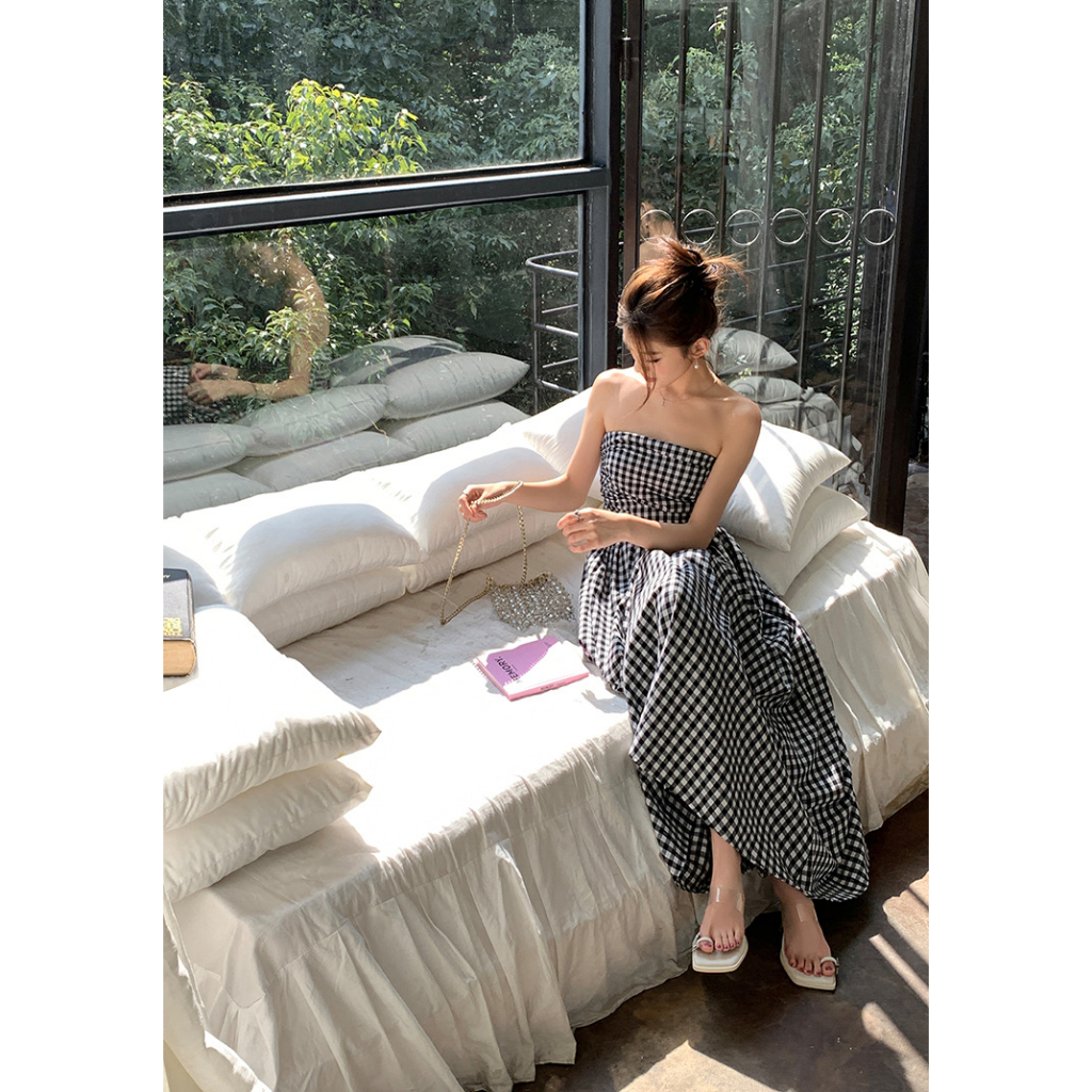Chic váy nữ Đầm Body Cho thời váy trang hàng cao cấp tính cách 2023NEW MAY1101