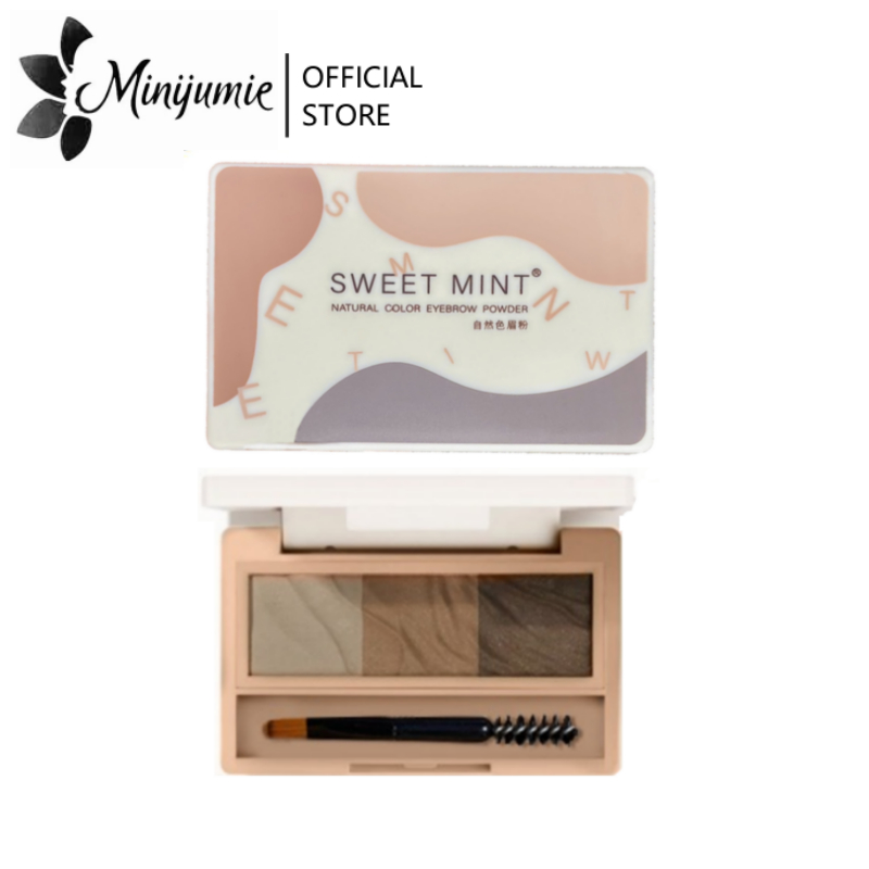 SWEET MINT® Bảng Phấn Trang Điểm Lông Mày 3 Màu Nâu