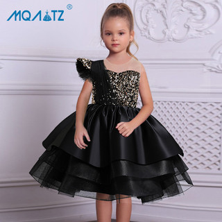 Đầm công chúa phối ren đính kim sa cho bé gái 1-10y l2214
