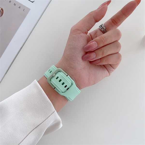 Dây Đeo Đồng Hồ Bằng Silicone Màu Trơn Cho iWatch 7 / 6 / 5 / 4 / 3 / 2 / 1 / SE Generation 38 / 40 / 41 / 42 / 44 / 45