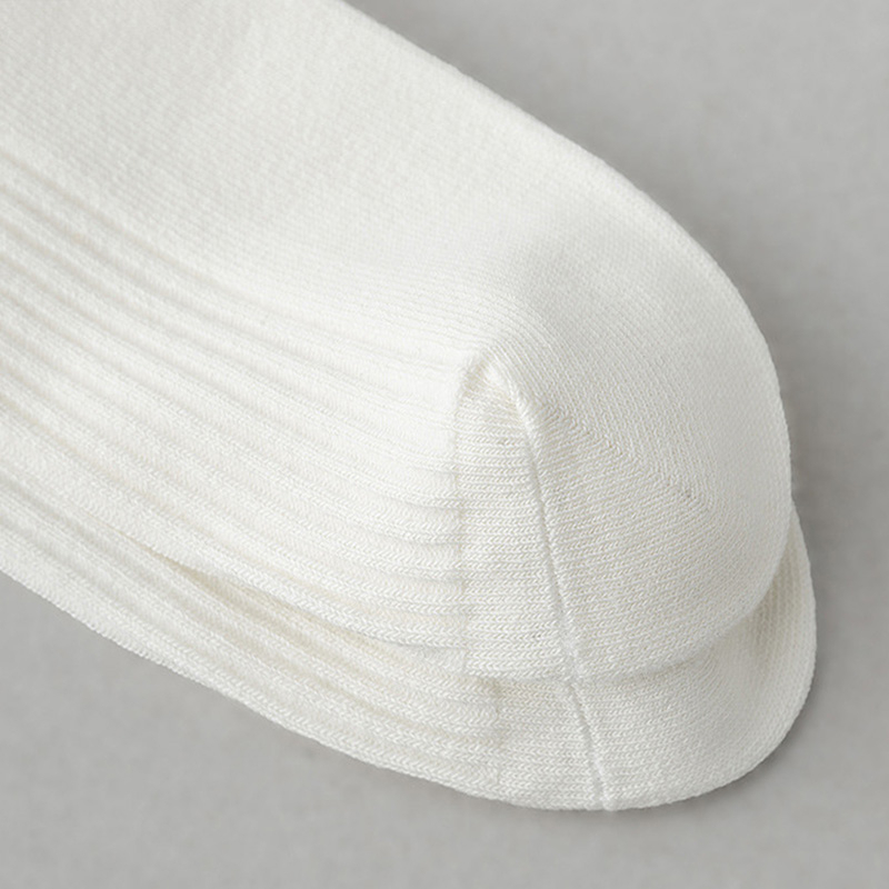 FHYL Vớ Cotton Trơn Màu Cổ Vừa Phong Cách Hàn Quốc Mới