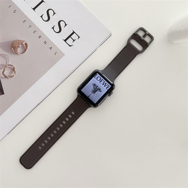 Dây Đeo Đồng Hồ Bằng Silicone Màu Trơn Cho iWatch 7 / 6 / 5 / 4 / 3 / 2 / 1 / SE Generation 38 / 40 / 41 / 42 / 44 / 45