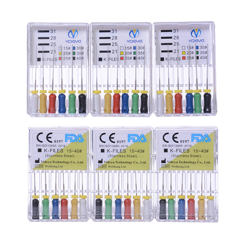 Bộ 6 Cây Dũa Nha Khoa 21 / 25mm Bằng Thép Không Gỉ