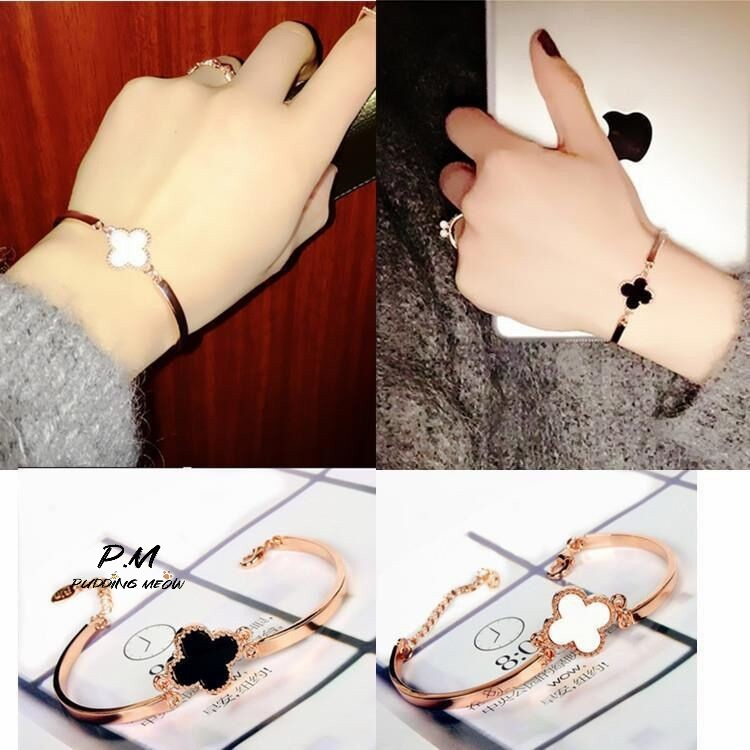 Bán Chạy!Vòng Tay Cỏ Ba Lá Phong Cách Hàn Quốc