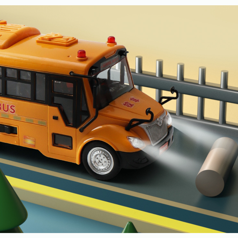 Xe Buýt Đồ Chơi Havejoy School Bus Màu Vàng Có Đèn Và Nhạc