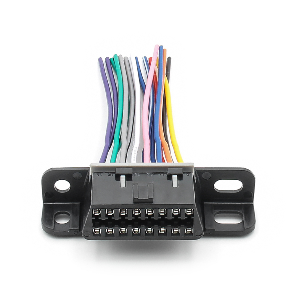 Dây Cáp Kết Nối 10cm / 30cm 16 Pin Female Sang Mở OBD 2 Female Sang Male J1962 Cho ELM327 OBD 2 OBD2