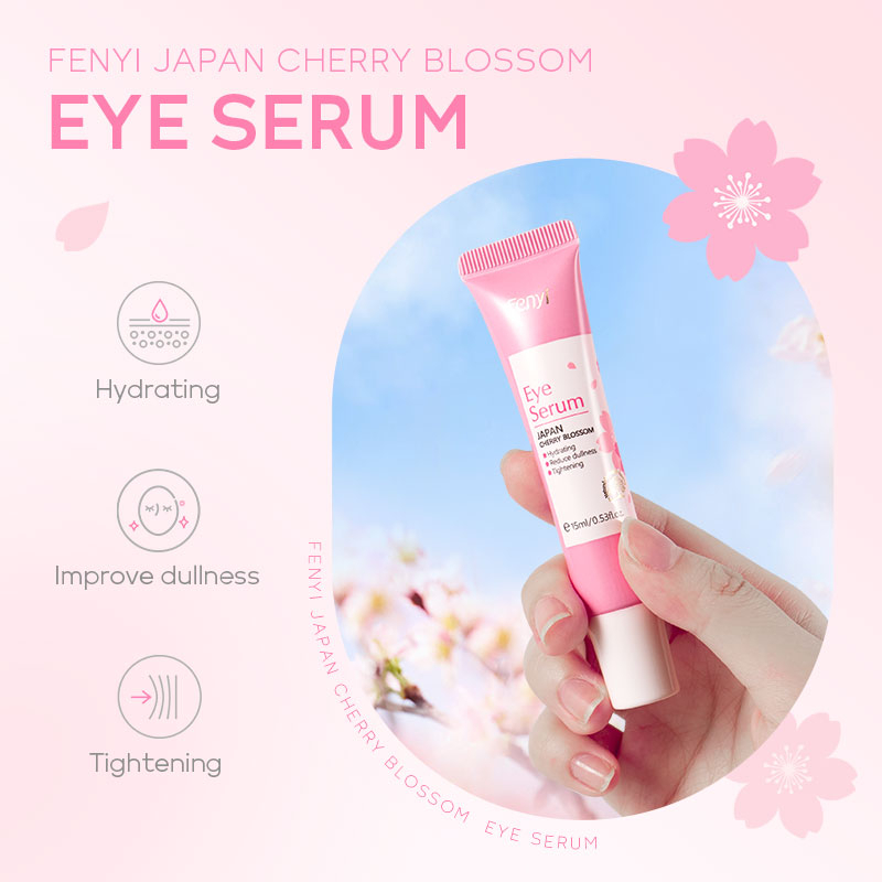 Serum Dưỡng Da Mắt Dạng Lăn 15ml Chiết Xuất Hoa Anh Đào Làm Sáng Da Chống Nếp Nhăn Và Quần