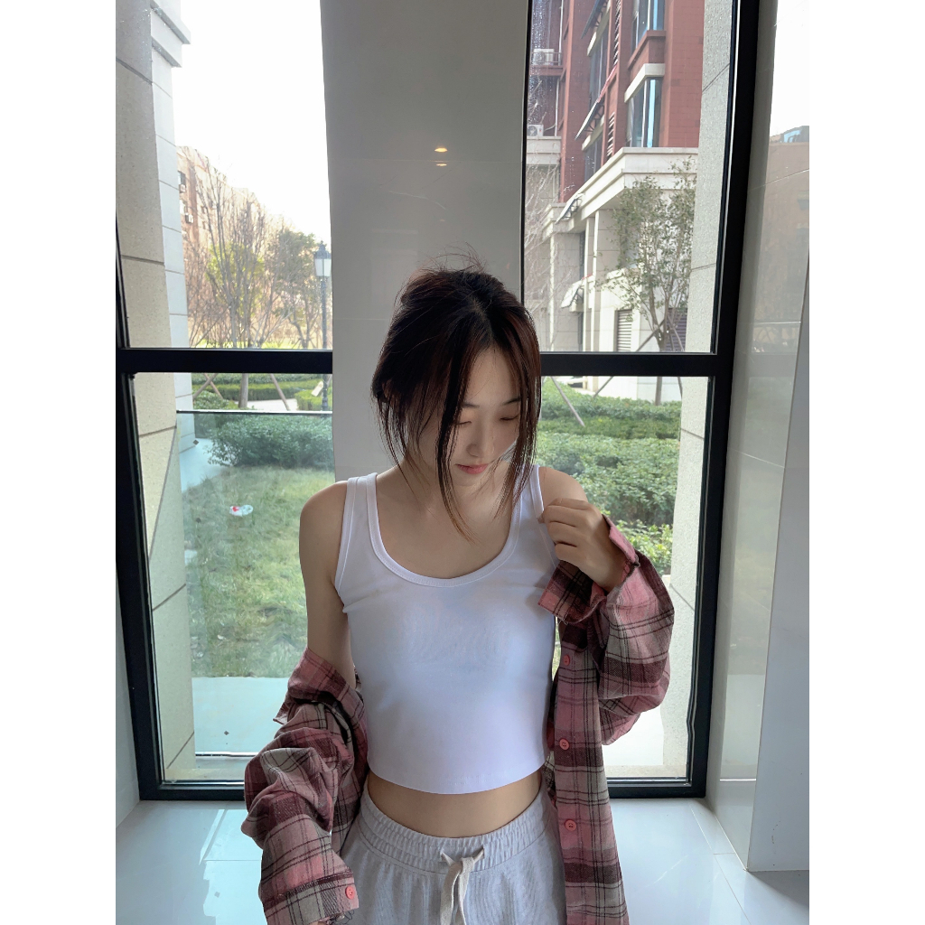 ZHELIHANGFEI Áo Croptop Hai Dây Màu Sắc Thời Trang Quyến Rũ Cho Nữ