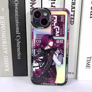 Honkai: Star Rail Kafka Ốp Điện Thoại Mềm Trong Suốt Màu Laser Họa Tiết Đường Cho iPhone 14 13 12 11 pro promax x xs xsmax xr 7 8 plus