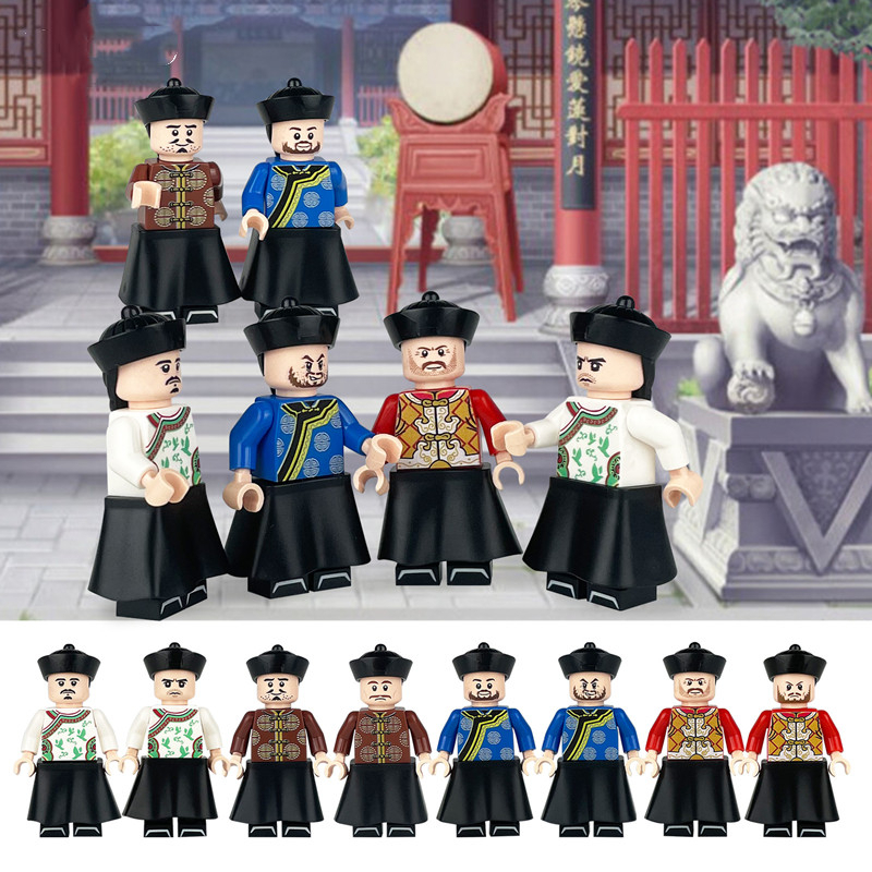 Bộ 8 Khối Đồ Chơi Lắp Ráp Phong Cách Trung Hoa Cho Bé s056