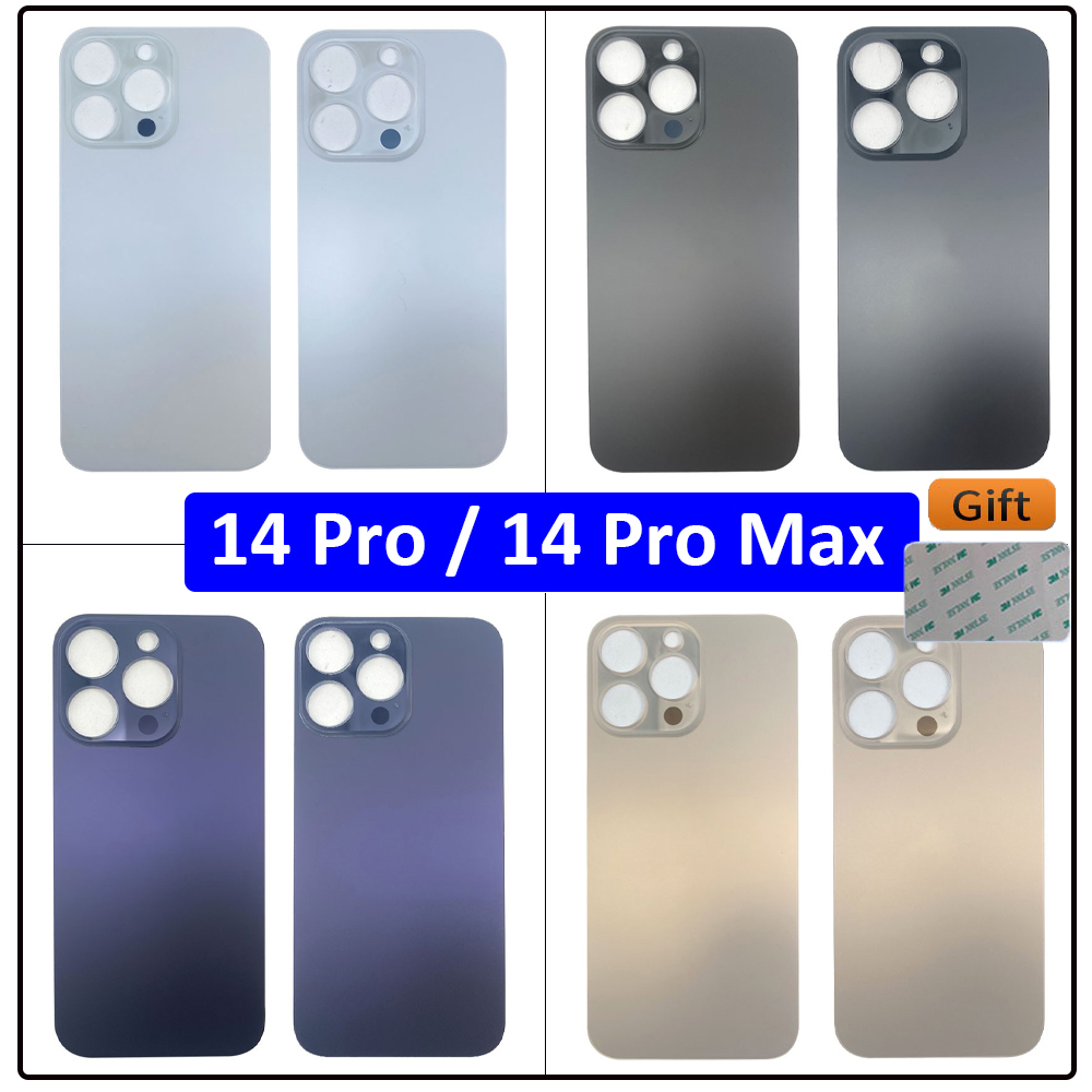 Lỗ Lớn Pin Dành Cho iPhone 14 Pro Max Ốp điện thoại Chất Lượng Phía Sau Nhà Ở Kính 14Pro Max Mặt Sau