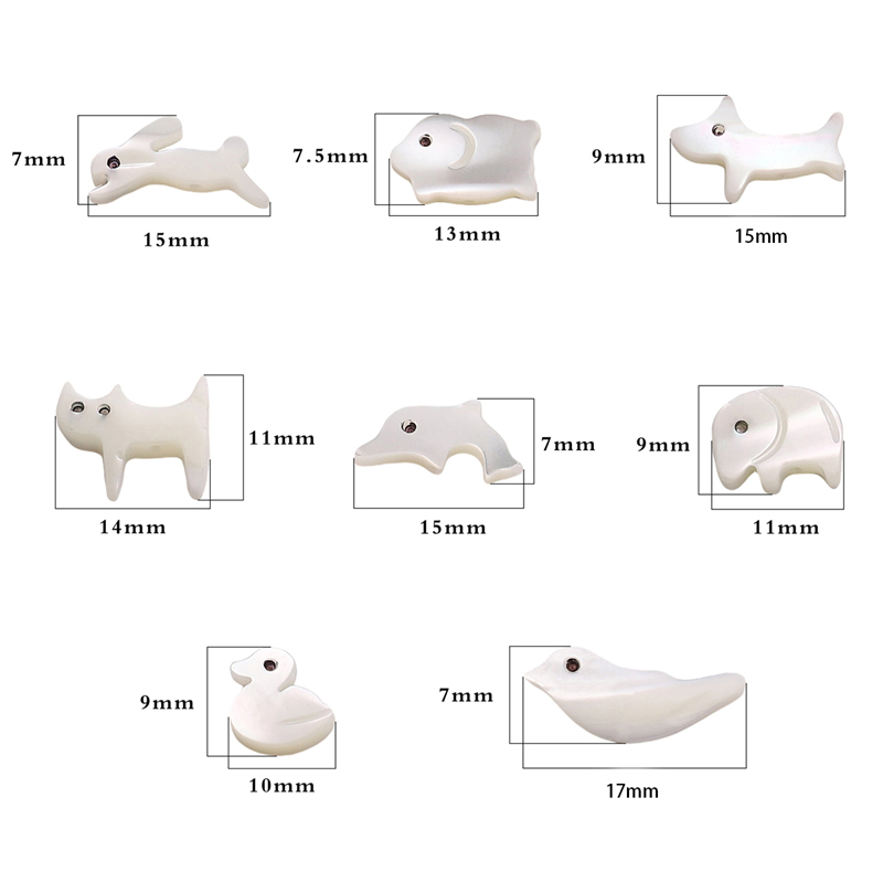 1 Túi Hạt Vỏ Sò Tự Nhiên Hình Động Vật Dùng Làm Vòng Tay / Móc Khóa DIY