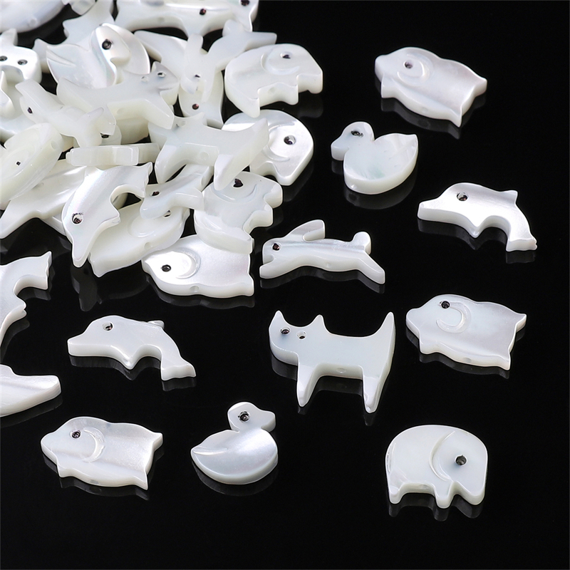 1 Túi Hạt Vỏ Sò Tự Nhiên Hình Động Vật Dùng Làm Vòng Tay / Móc Khóa DIY