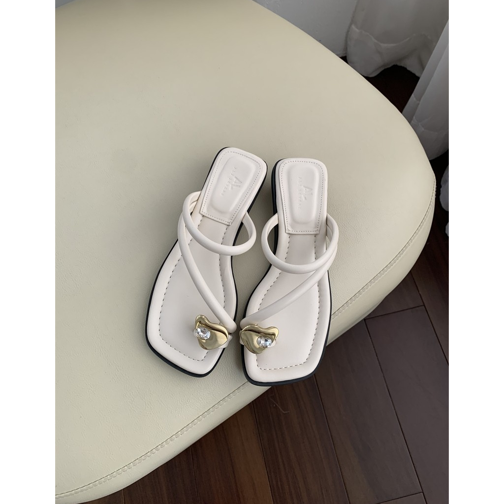 Dép Sandal Đế Bằng Phong Cách Pháp Thời Trang Mùa Hè 2023 Mới Cho Nữ