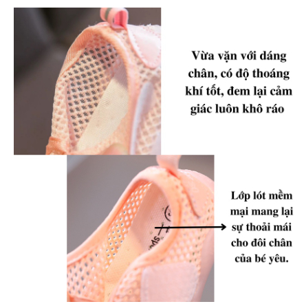 Giày Lưới Đế Bằng Chống Trượt Thoáng Khí Thoải Mái Cho Bé