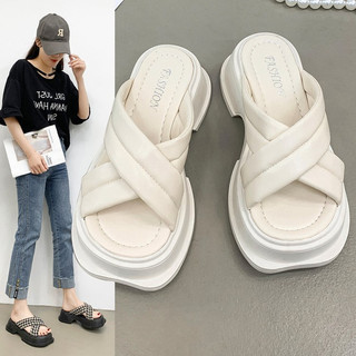 Dép nữ đế xuồng cao cấp đế 6cm aa6330