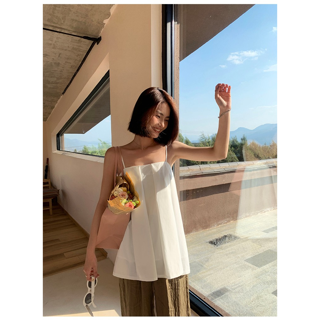 Áo Hai Dây Dáng Rộng Thời Trang Mùa Hè 2023 Phong Cách Mới Cho Nữ