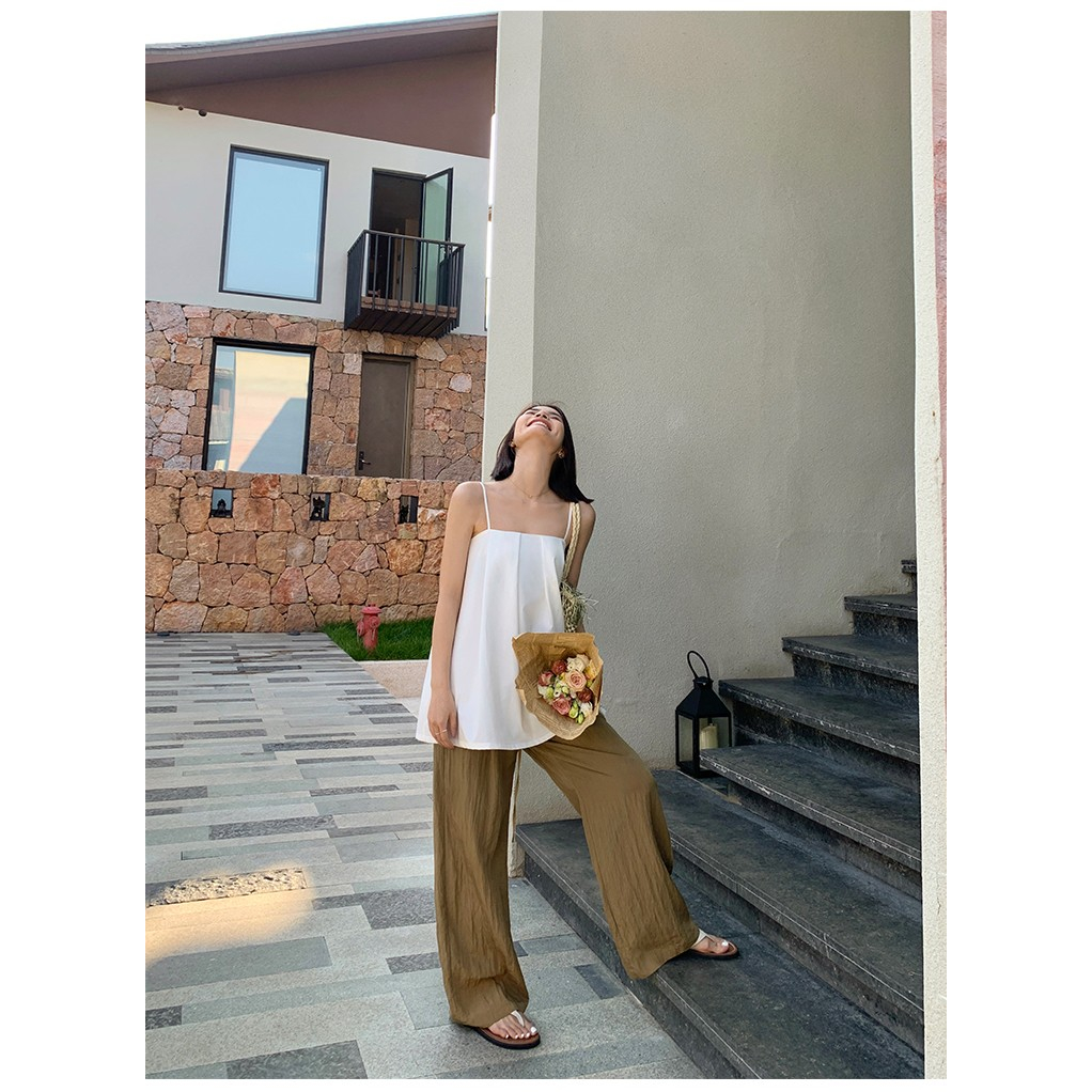 Áo Hai Dây Dáng Rộng Thời Trang Mùa Hè 2023 Phong Cách Mới Cho Nữ